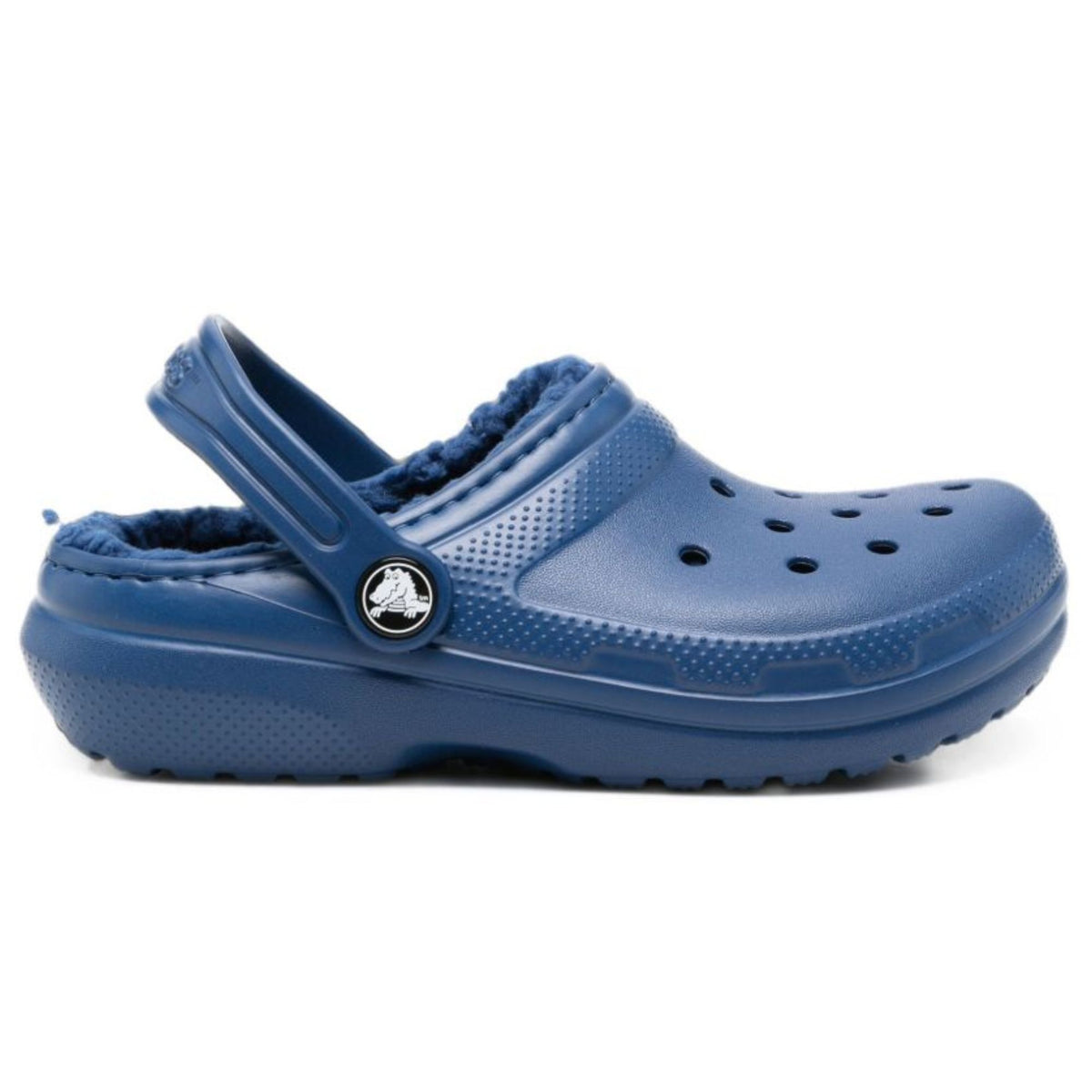 Ciabatte per bambino Crocs Kids blu con fodera in pile 207010 RBBL CROCS KIDS