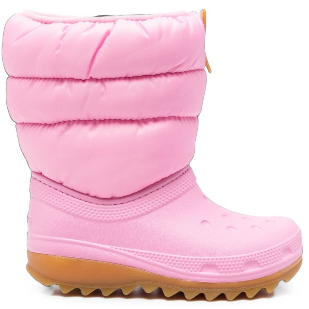 Stivali da pioggia Neo-Puff K per bambina Crocs Kids rosa con design imbottito 207684 PTGM CROCS KIDS