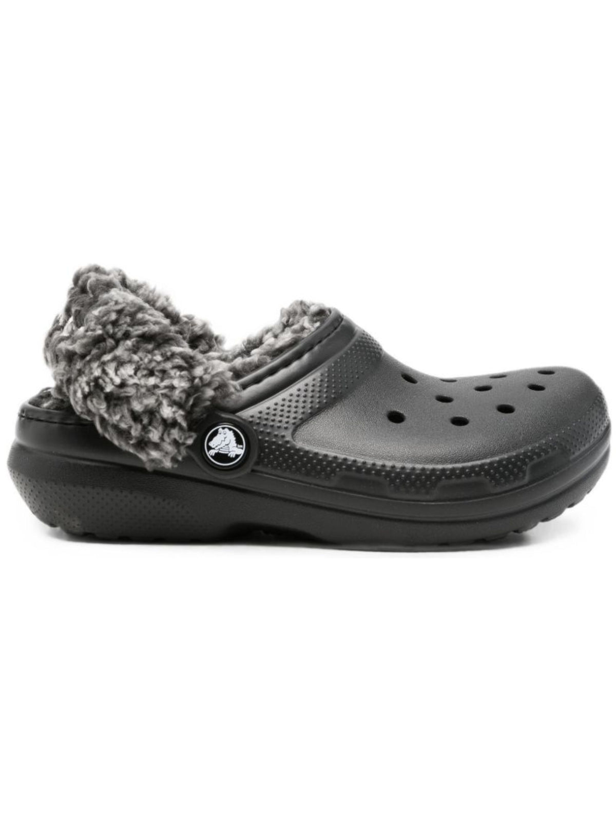 Ciabatte Classic Fleece Lined Clog K per bambini Crocs Kids nere con finitura in pile 212856 BLK CROCS KIDS