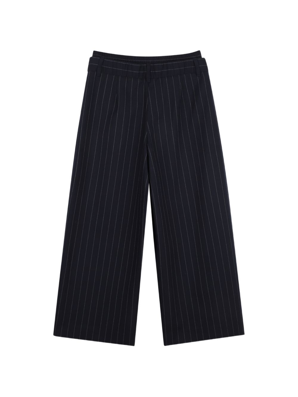 Pantaloni per bambina DKNY Kids blu con motivo gessato D62786 845 DKNY KIDS