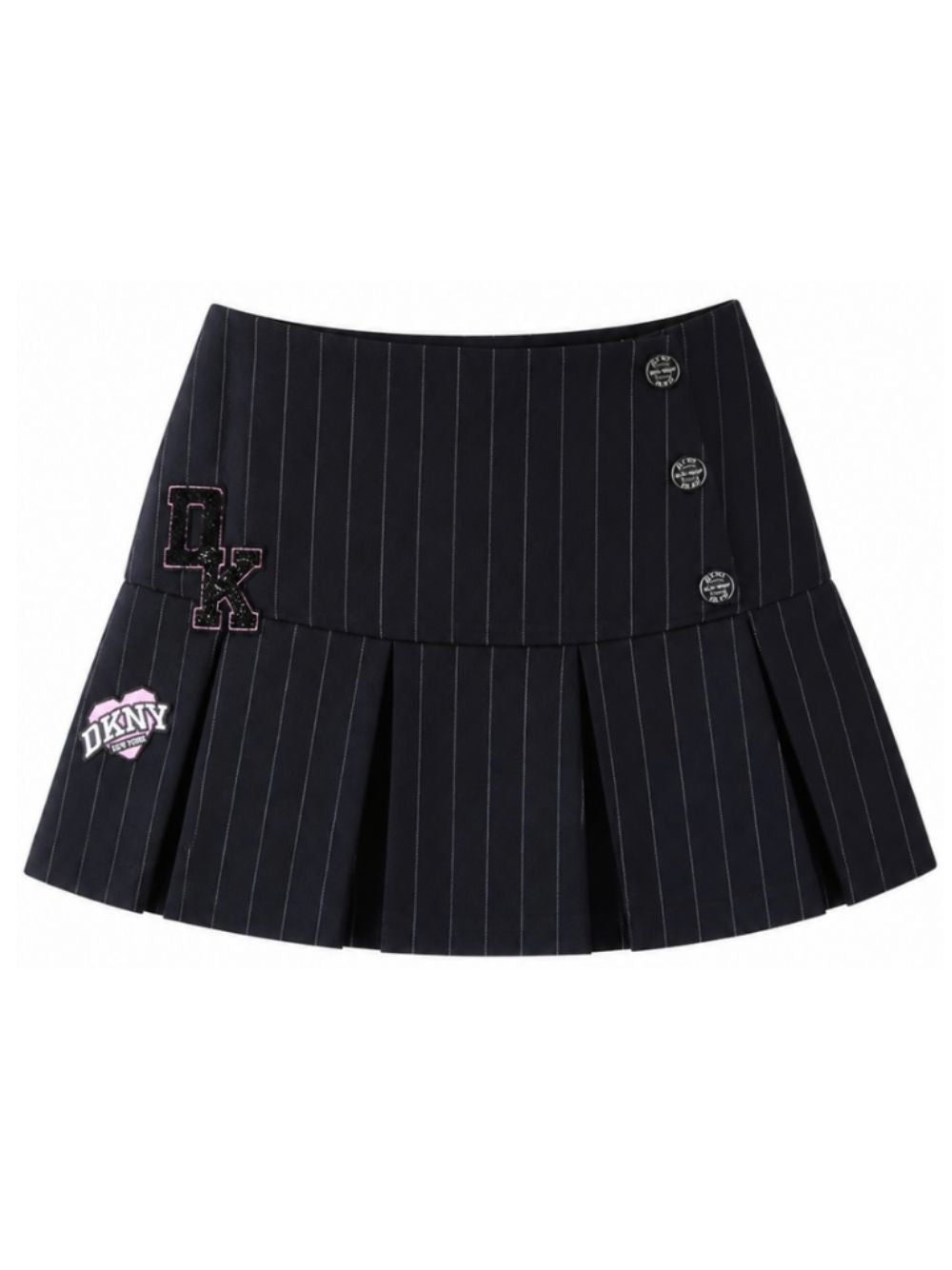 Gonna per bambina DKNY Kids nera con design gessato D62789 845 DKNY KIDS