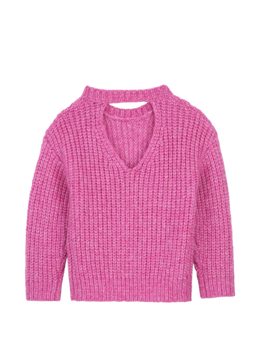 Maglione per bambina DKNY Kids rosa con dettaglio cut-out posteriore D62899 479 DKNY KIDS