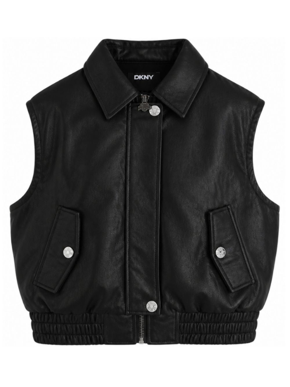 Giubbino per bambina DKNY Kids nero con colletto D62908 09B DKNY KIDS