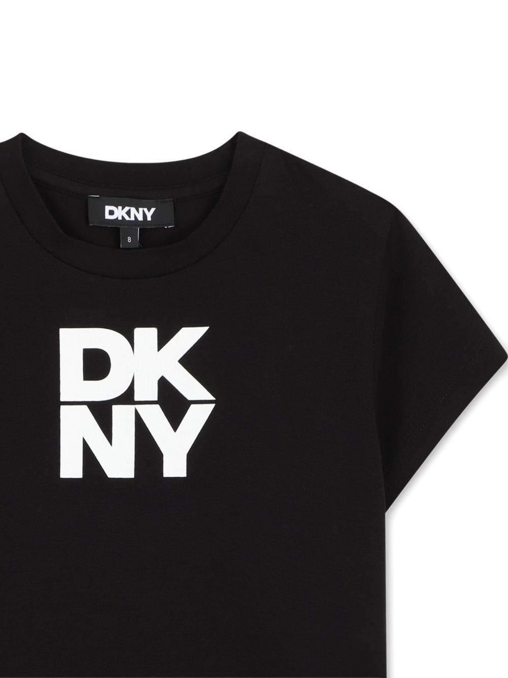 T-shirt per bambina Dkny kids nera con stampa logo D62916 09B DKNY KIDS