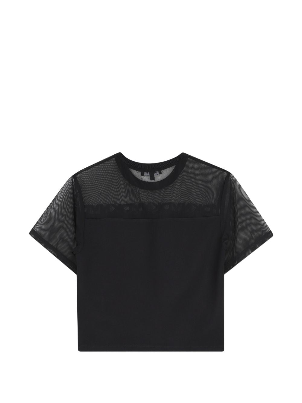 T-shirt per bambina DKNY Kids nera con design crop D62921 09B DKNY KIDS