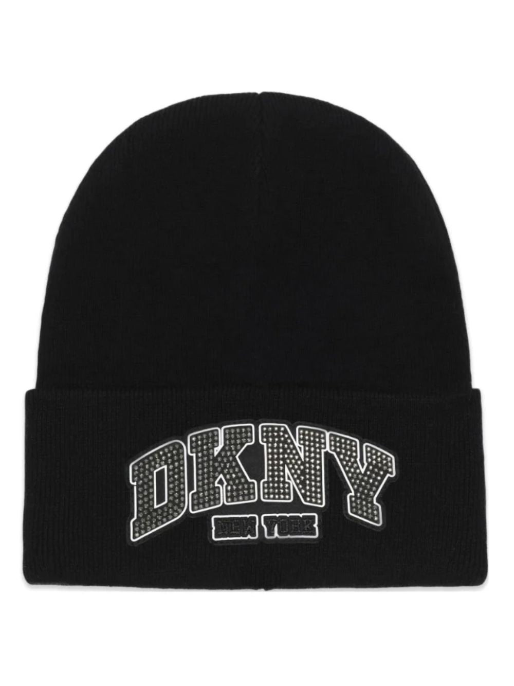 Cappello per bambina DKNY Kids nero con logo applicato sul davanti D62929 09B DKNY KIDS