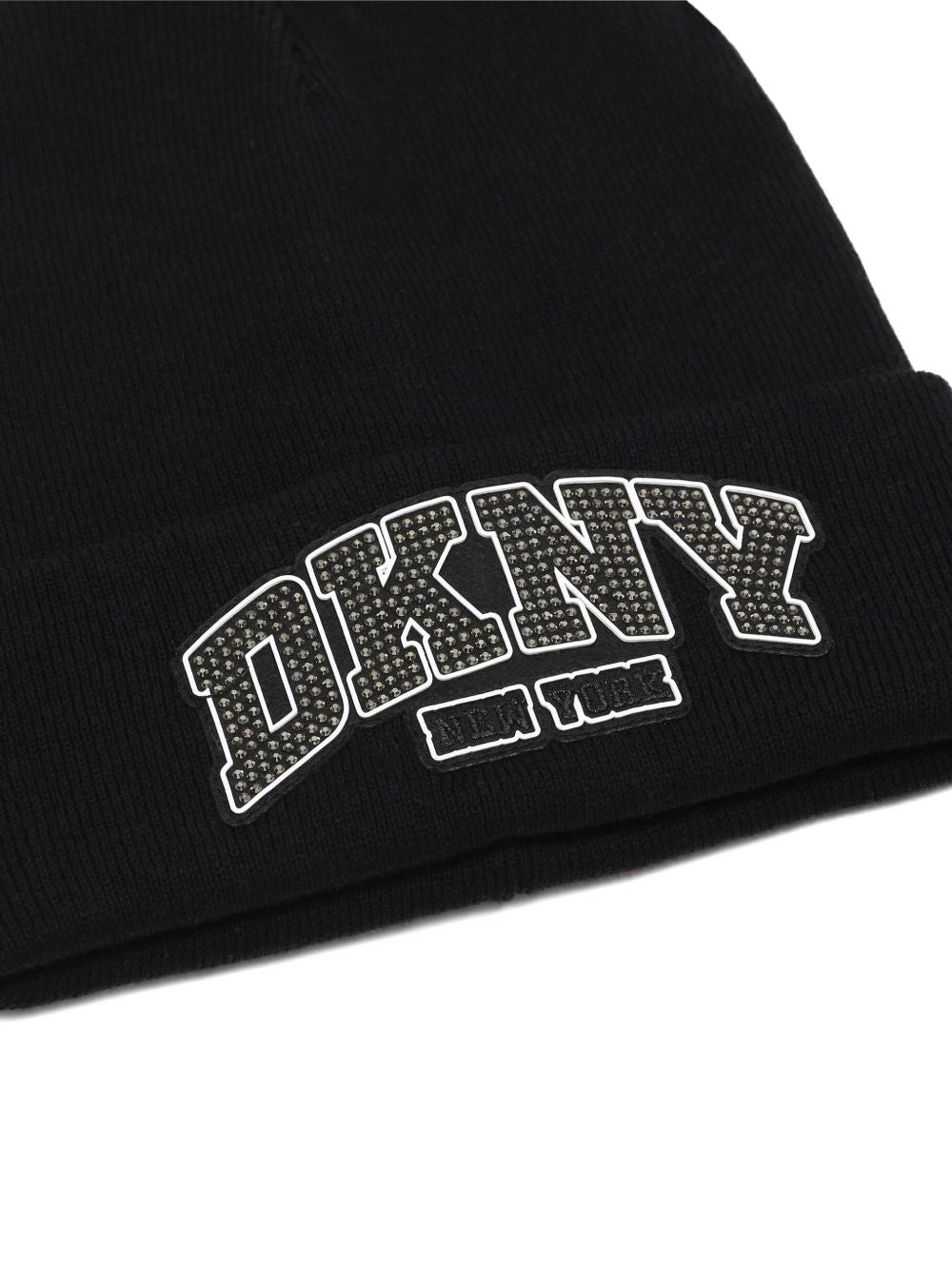 Cappello per bambina DKNY Kids nero con logo applicato sul davanti D62929 09B DKNY KIDS