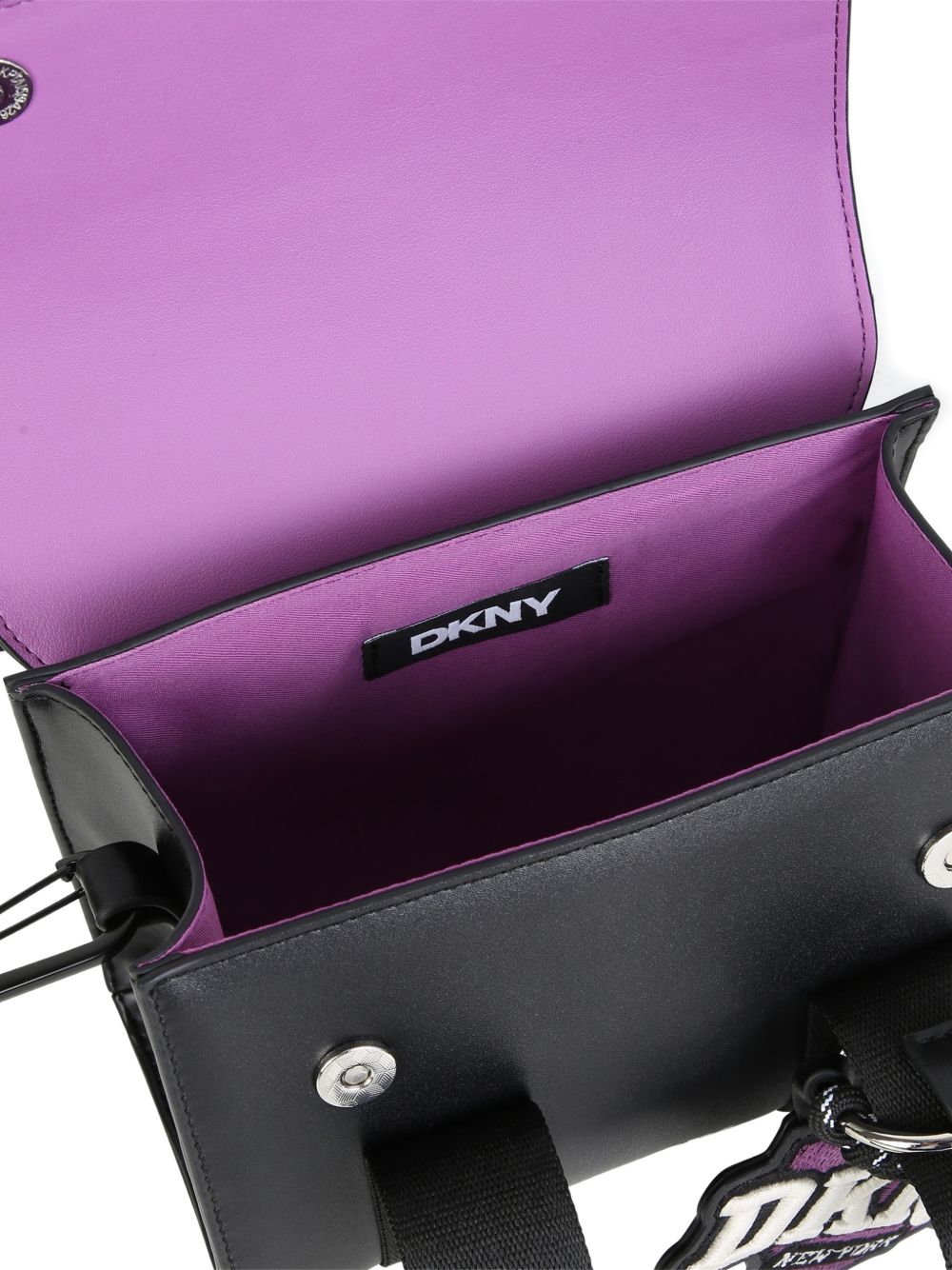 Borsa a spalla per bambina Dkny Kids nera con logo D62932 09B DKNY KIDS