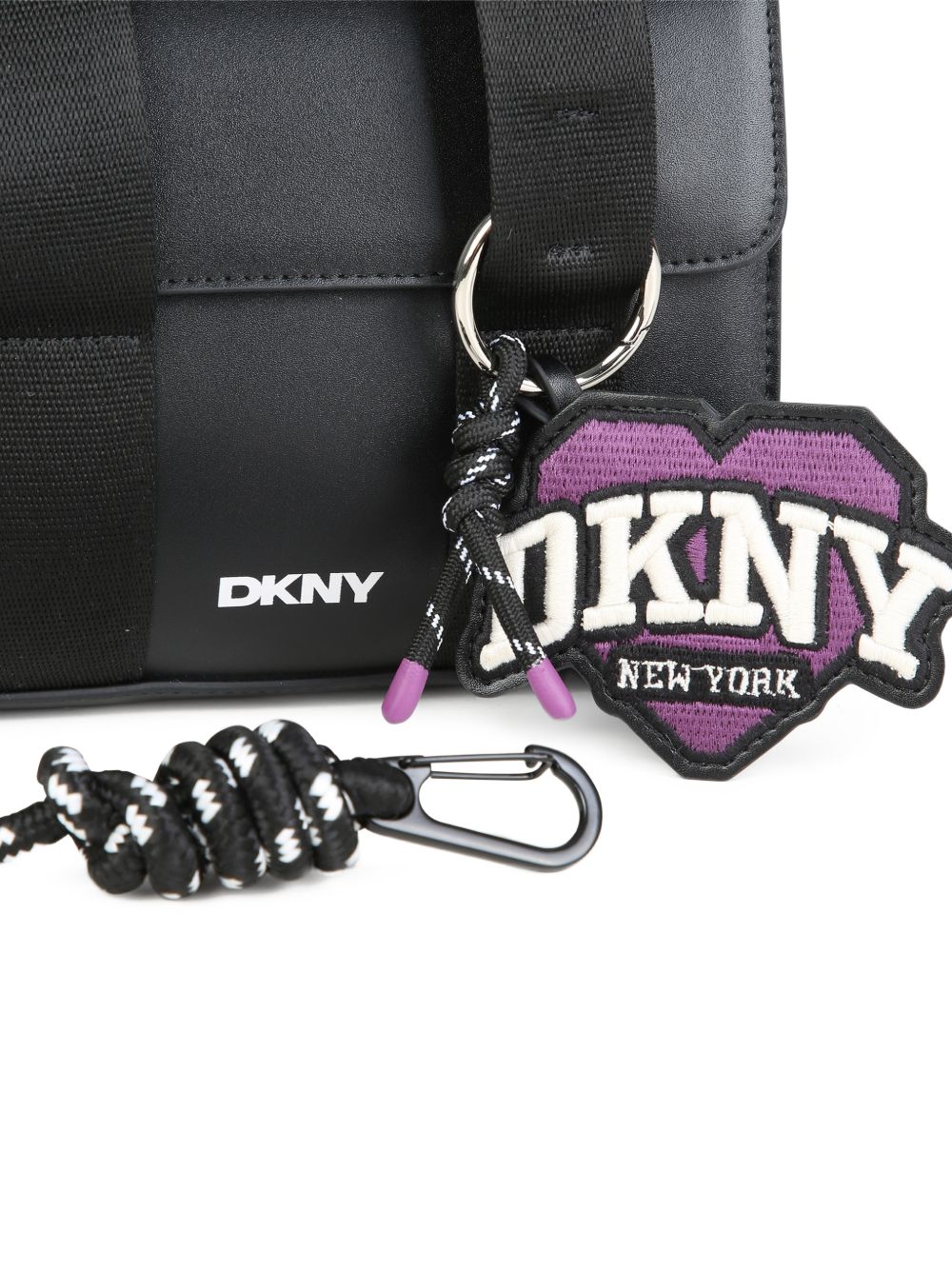 Borsa a spalla per bambina Dkny Kids nera con logo D62932 09B DKNY KIDS
