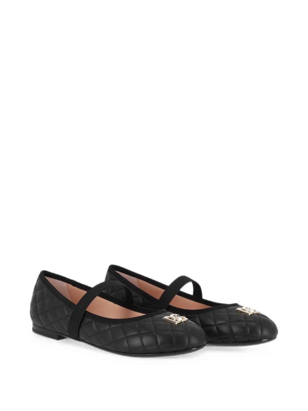 Ballerina per bambina Dolce & Gabbana Kids nera con design trapuntato D11433 A0988 8B956 DOLCE & GABBANA KIDS