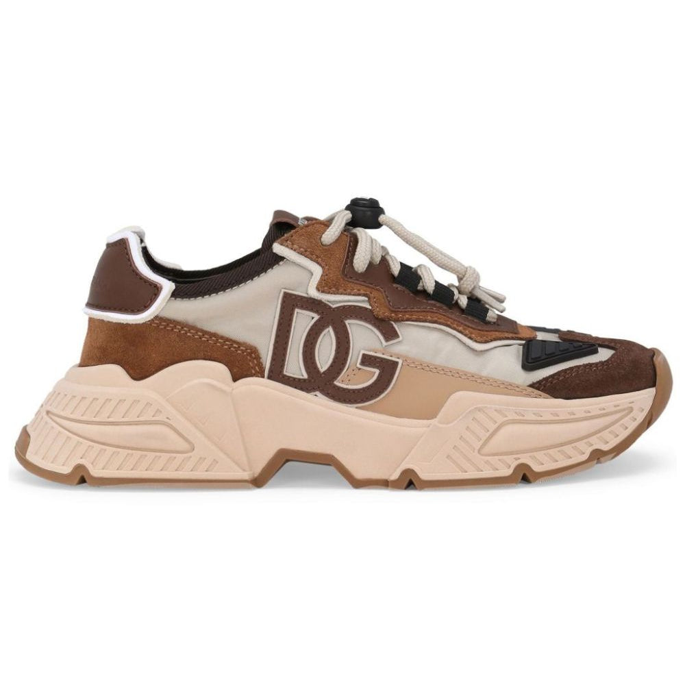 Sneakers per bambino Dolce & Gabbana Kids marroni con design a inserti DA5119 AQ040 8L836 DOLCE & GABBANA KIDS