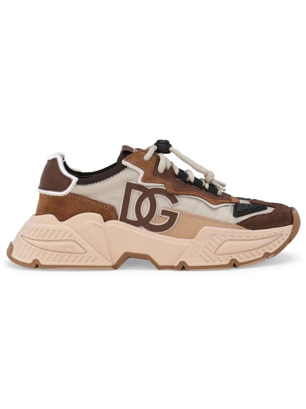 Sneakers per bambino Dolce & Gabbana Kids marroni con design a inserti DA5119 AQ040 8L836 DOLCE & GABBANA KIDS