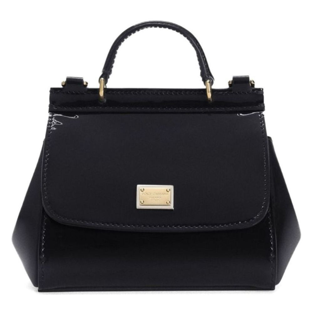 Borsa per bambina Dolce & Gabbana Kids blu con finitura lucida EB0003 A1067 80658 DOLCE & GABBANA KIDS