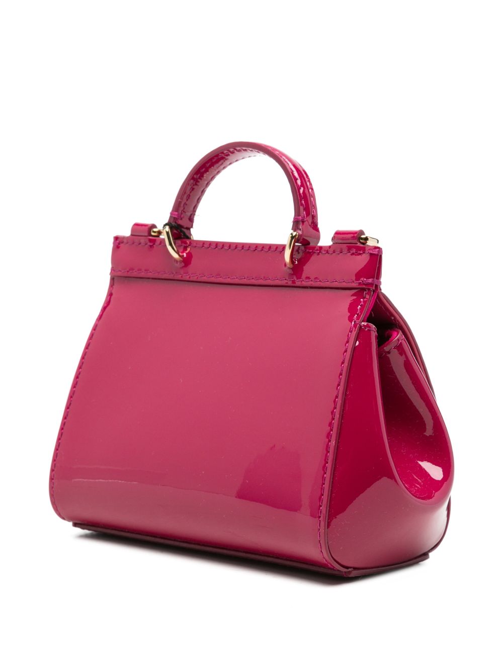 Borsa tote Sicily mini per bambina Dolce & Gabbana Kids fucsia in vernice EB0003 A1067 8I484 DOLCE & GABBANA KIDS