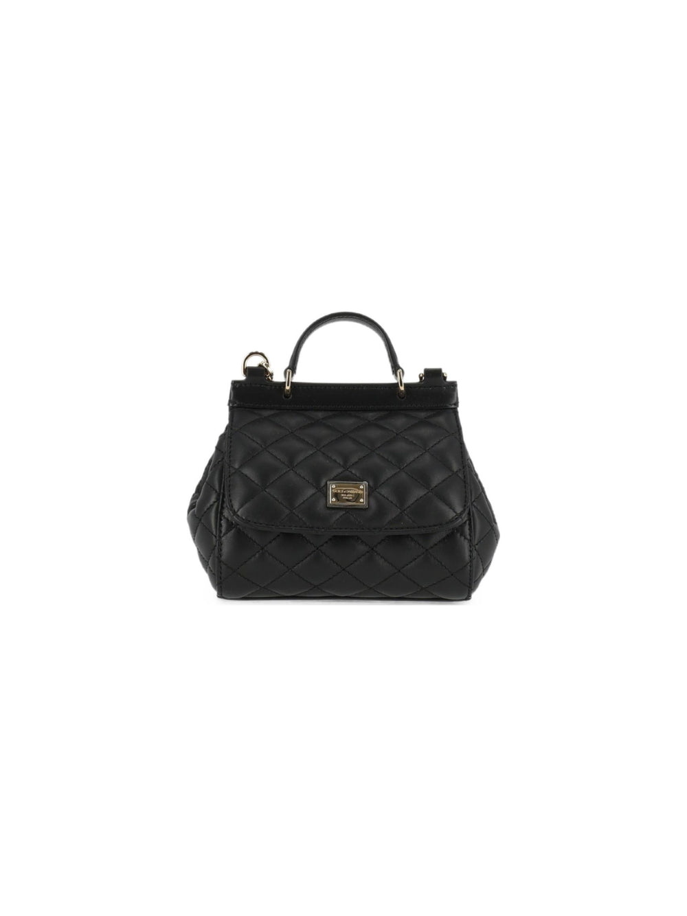 Borsa tote Sicily mini per bambina Dolce & Gabbana Kids nera con design trapuntato EB0003 A3L70 8B956 DOLCE & GABBANA KIDS
