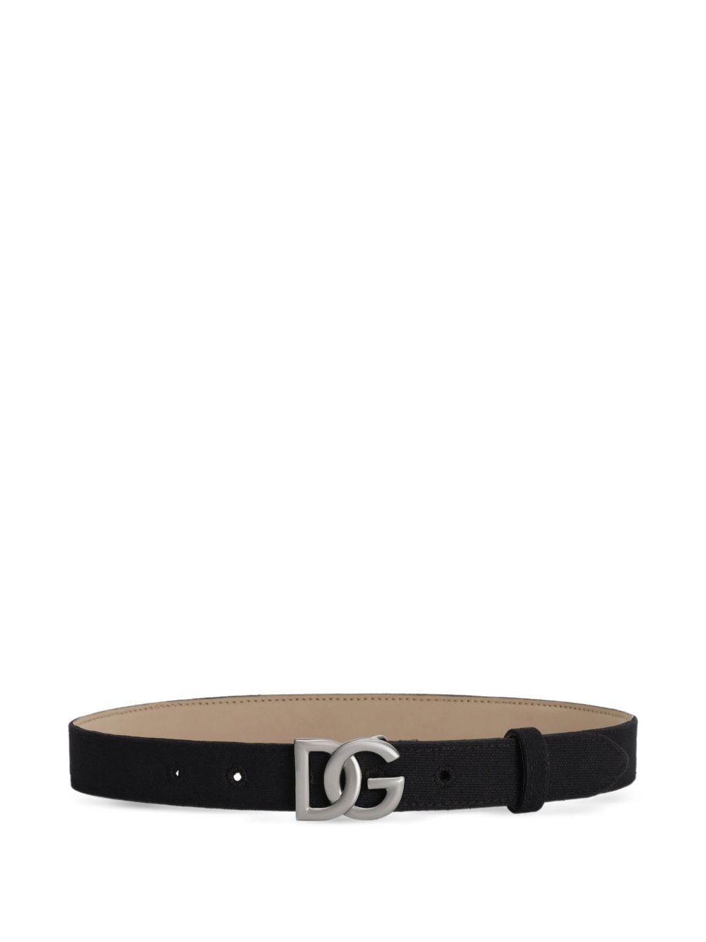 Cintura per bambini Dolce & Gabbana Kids nera con logo color argento EC0083 A0069 8B979 DOLCE & GABBANA KIDS