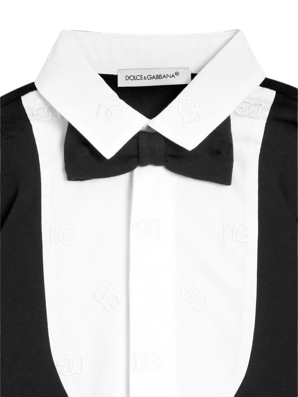 Tutina per neonato Dolce & Gabbana Kids nera con papillon L11O85 G7P2A S9000 DOLCE & GABBANA KIDS