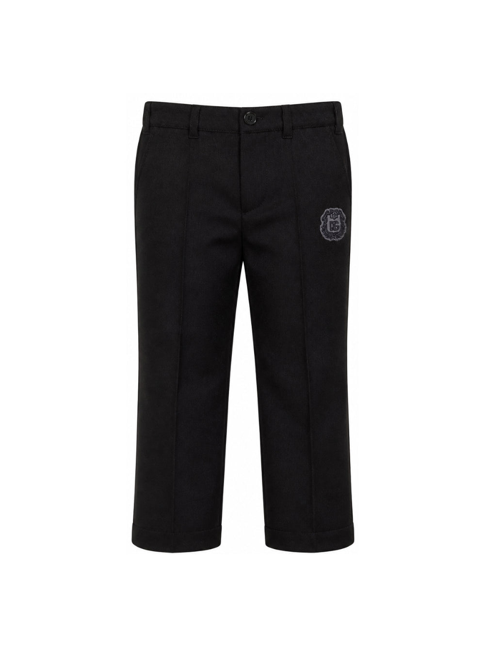 Pantaloni per bambino Dolce & Gabbana Kids blu con logo sul davanti L45P35 HU2CD S8280 DOLCE & GABBANA KIDS