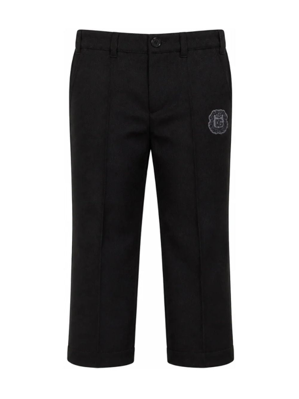 Pantaloni per bambino Dolce & Gabbana Kids blu con logo sul davanti L45P35 HU2CD S8280 DOLCE & GABBANA KIDS