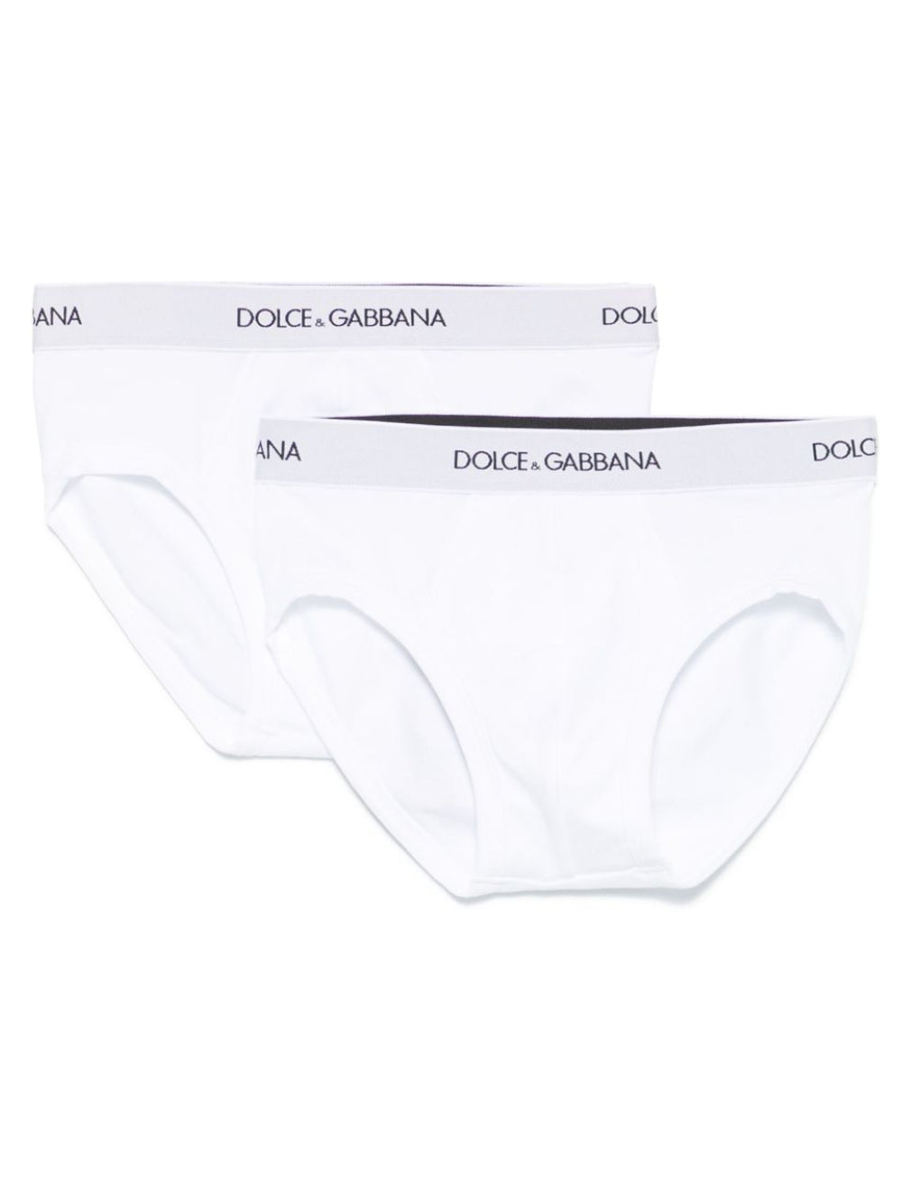 Set di 2 boxer per bambino Dolce & Gabbana Kids bianco con banda logo L4J700 ON00G W0800 DOLCE & GABBANA KIDS