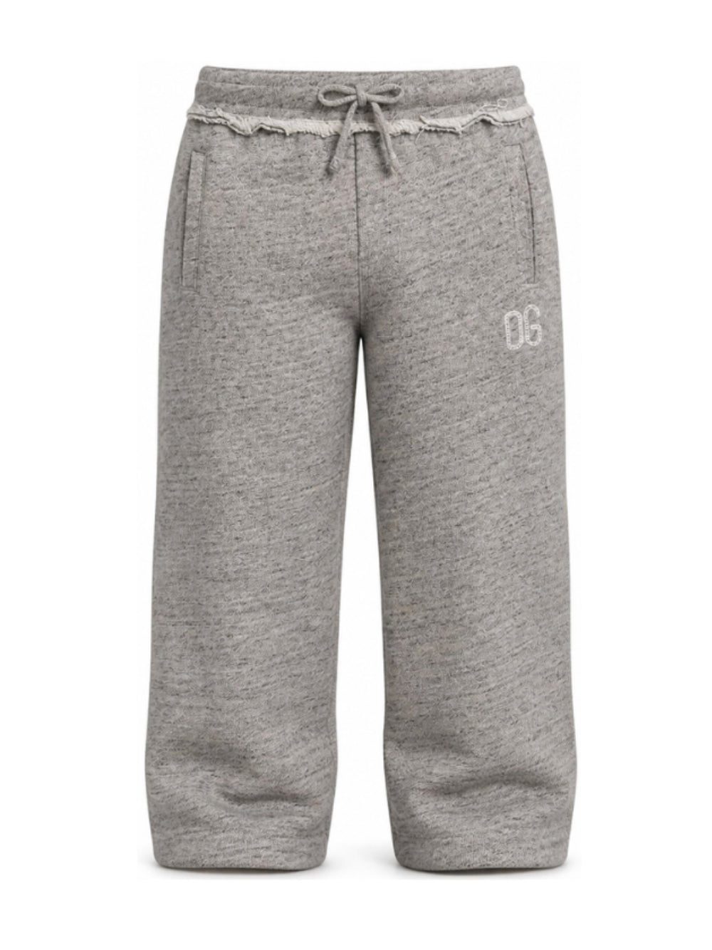 Pantaloni per bambina Dolce & Gabbana Kids grigio in pile L4JPLY HU7Y4 S8298 DOLCE & GABBANA KIDS