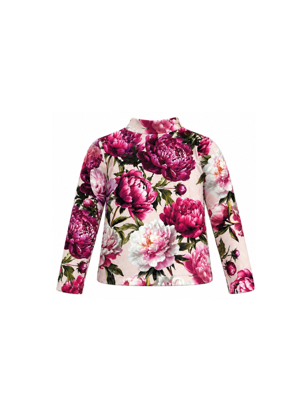 Maglia per bambina Dolce & Gabbana Kids beige con stampa peonie L5JTLE G7QZU HF6FZ DOLCE & GABBANA KIDS