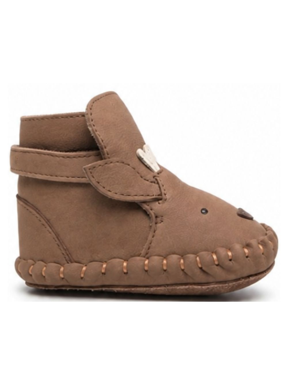 Stivaletti Deer Face per neonati Donsje Kids marroni con applicazioni orecchie 1028303 NL148 DONSJE KIDS