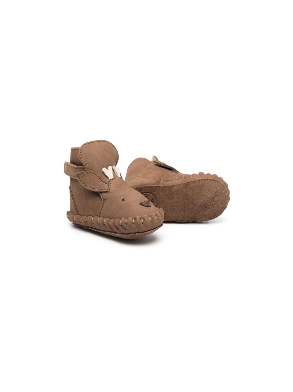 Stivaletti Deer Face per neonati Donsje Kids marroni con applicazioni orecchie 1028303 NL148 DONSJE KIDS