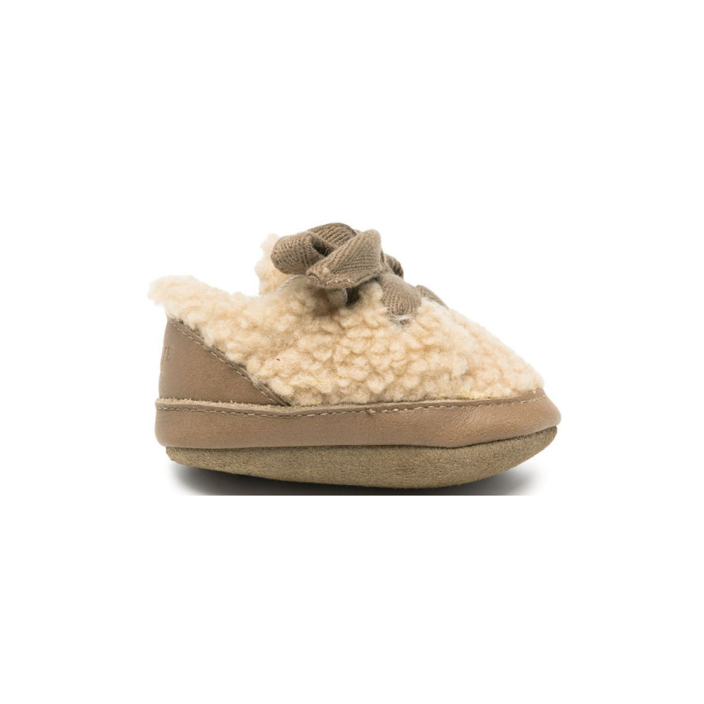 Sneakers per neonati Donsje Kids beige con finitura in shearling 1044300 CF005 DONSJE KIDS