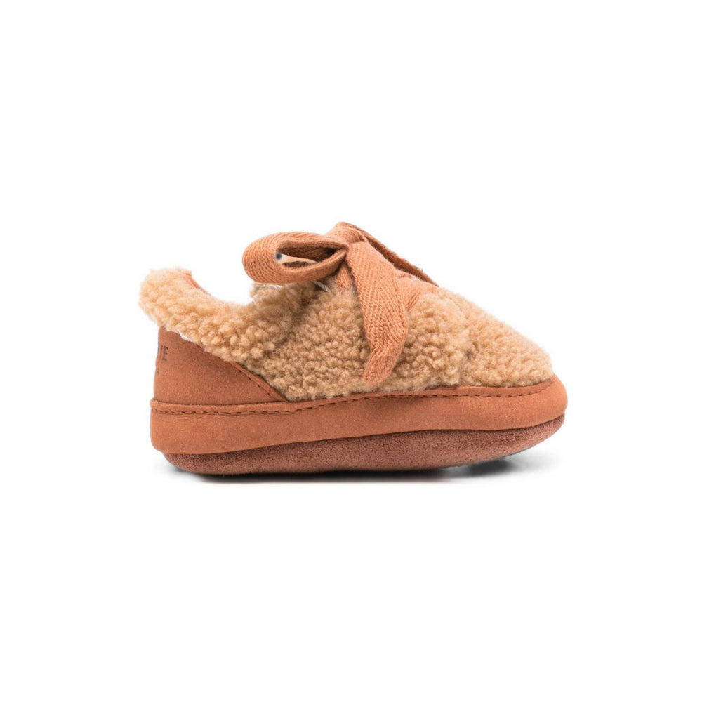 Sneakers per neonati Donsje Kids marroni con finitura in shearling 1044300 CF006 DONSJE KIDS