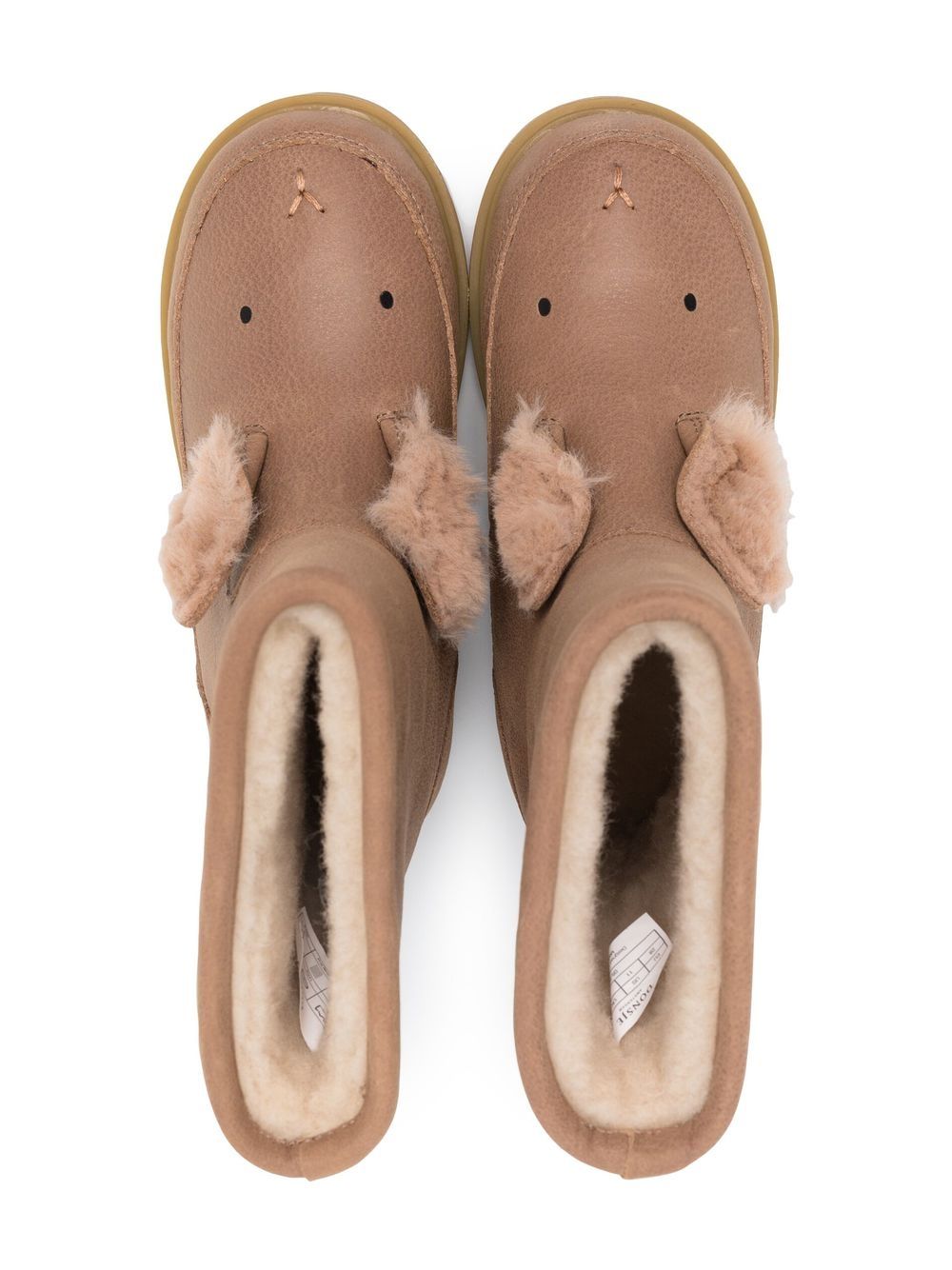 Stivali Wadudu per bambina Donsje Kids marrone con orecchie in shearling 2022110 CL018 DONSJE KIDS