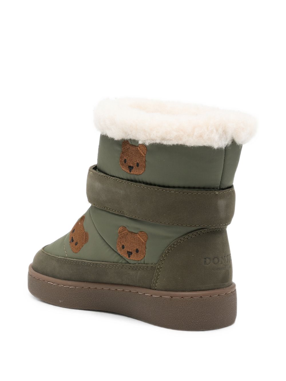 Stivali per bambini Donsje Kids verdi con ricamo orsetto all-over 2033701 00120 DONSJE KIDS