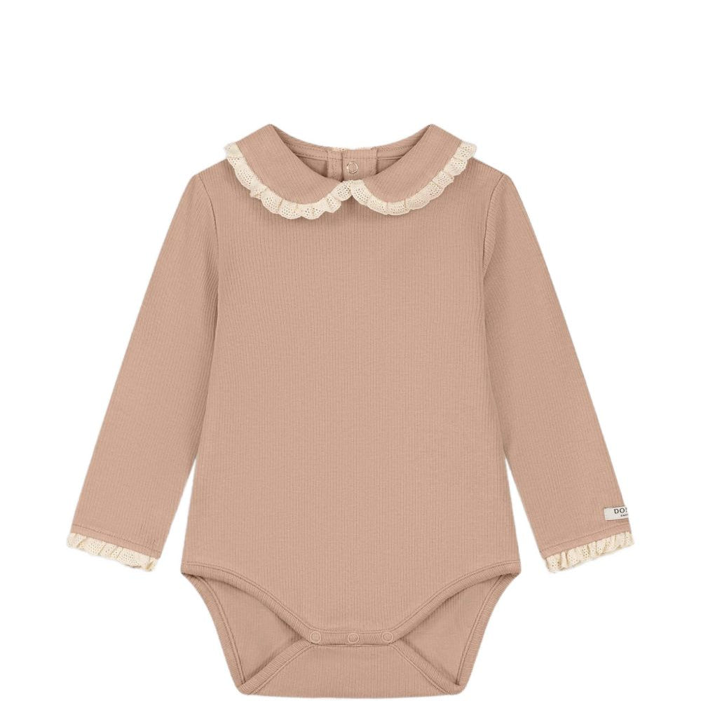 Tutina per neonata Donsje Kids rosa con colletto alla Peter Pan 3030300 00018 DONSJE KIDS