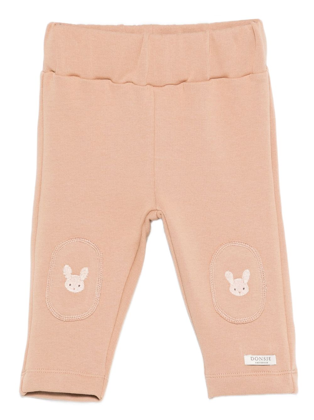 Pantaloni per neonati Donsje Kids beige con ricamo coniglietti 3040703 00035 DONSJE KIDS