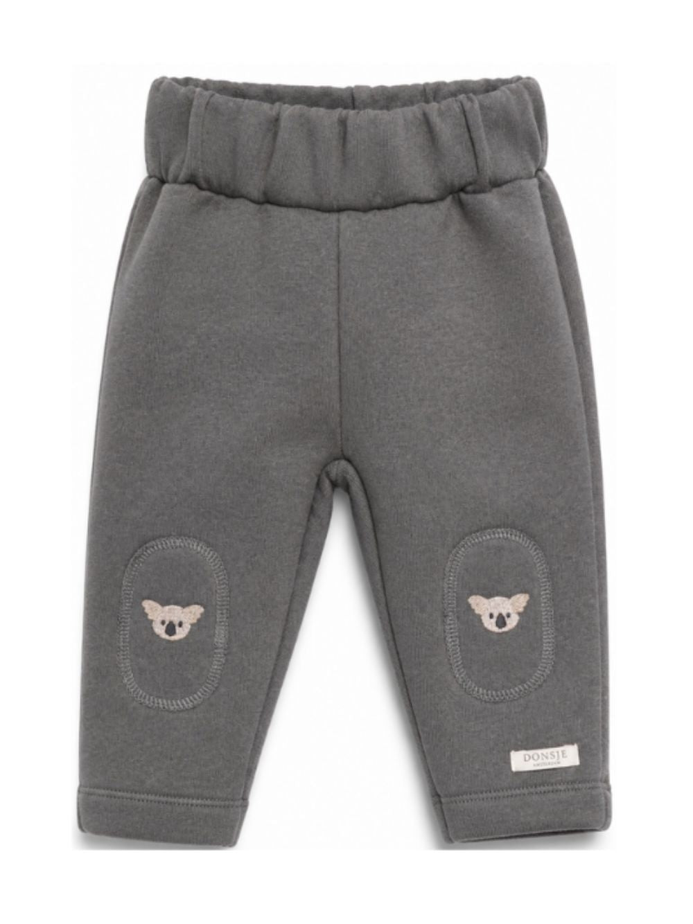 Pantaloni per neonato Donsje Kids grigi con ricamo koala 3040704 00025 DONSJE KIDS