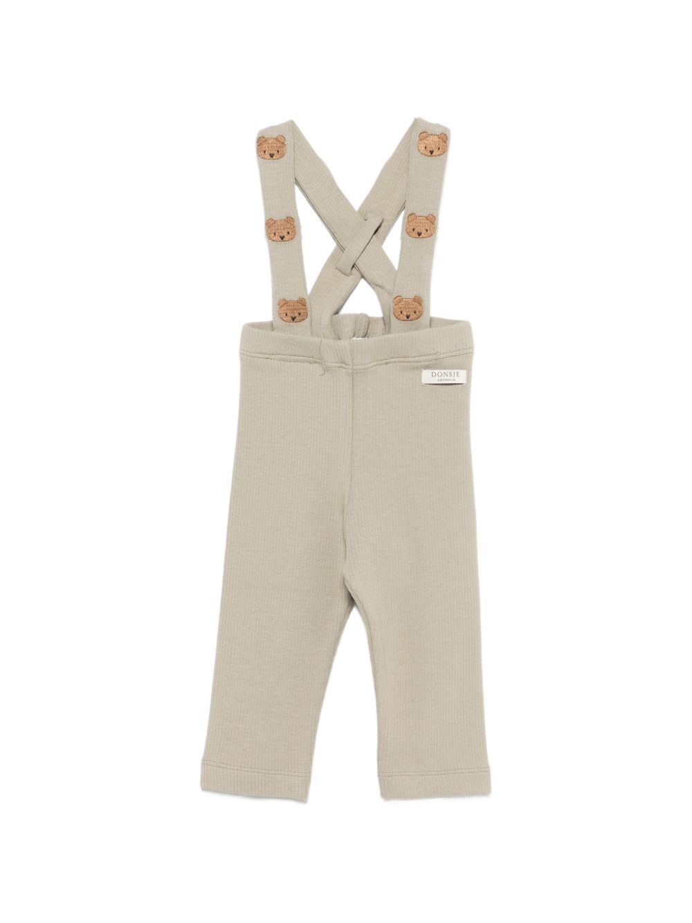 Salopette per neonato Donsje Kids beige con ricamo orsetti 3050501 00016 DONSJE KIDS