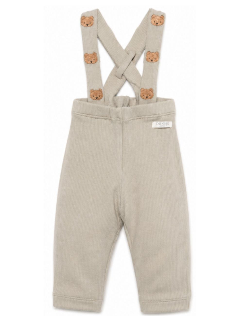 Salopette per neonati Donsje Kids beige con ricamo orsetti 3050501 00016 DONSJE KIDS