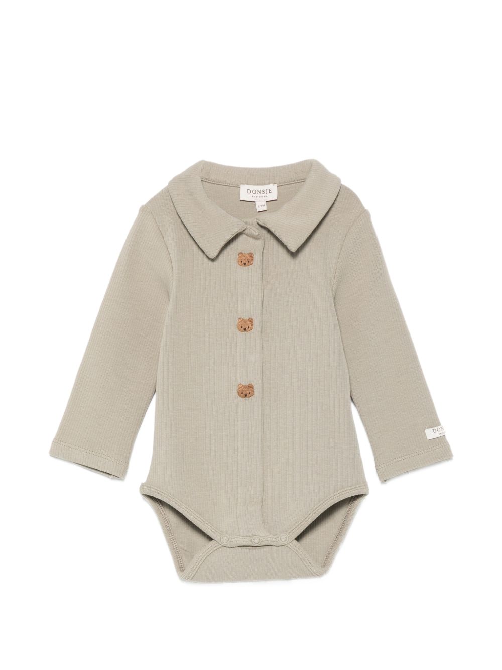 Tutina per neonati Donsje Kids beige con ricami orsetti 3051301 00016 DONSJE KIDS