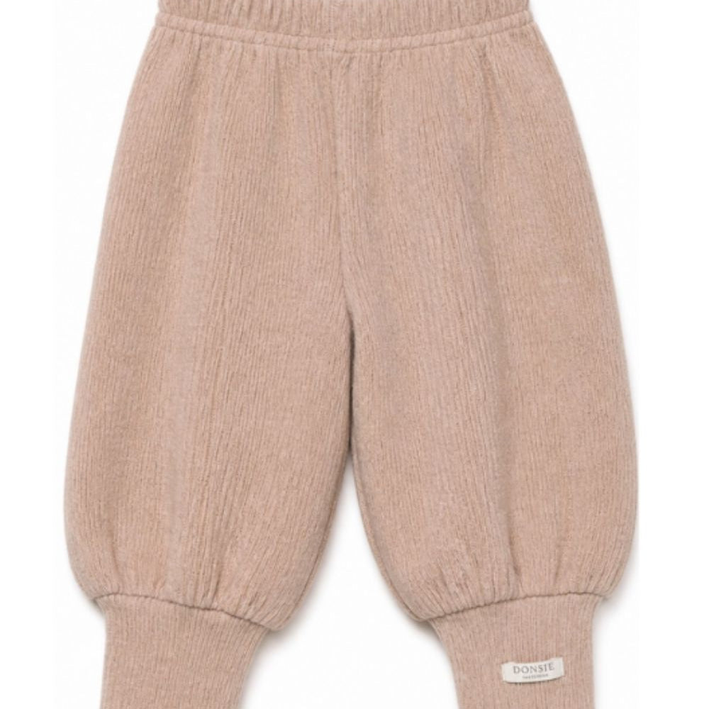 Pantaloni per neonata Donsje Kids rosa con lavorazione in maglia a coste 3052000 00106 DONSJE KIDS