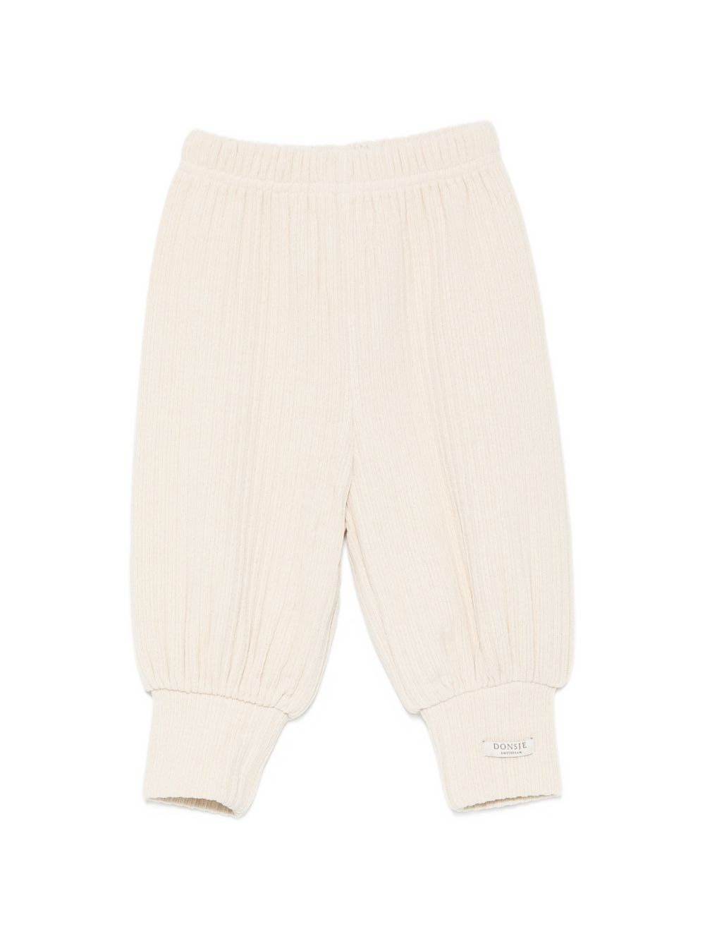Pantaloni per neonata Donsje Kids bianchi con lavorazione in maglia a coste 3052000 00133 DONSJE KIDS