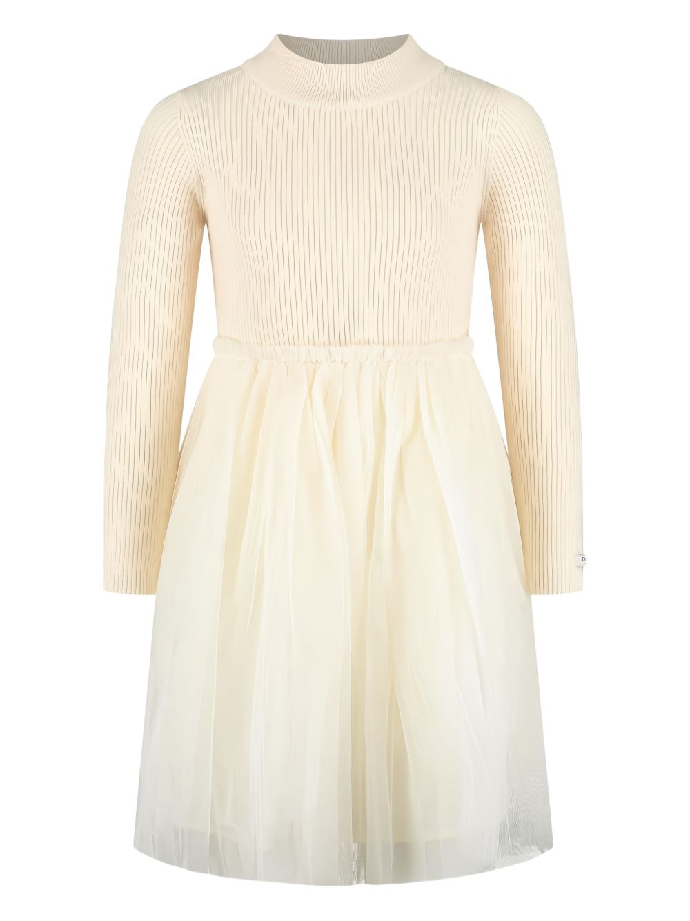 Abito per bambina Donsje Kids bianco con trama a coste 4043900 00009 DONSJE KIDS