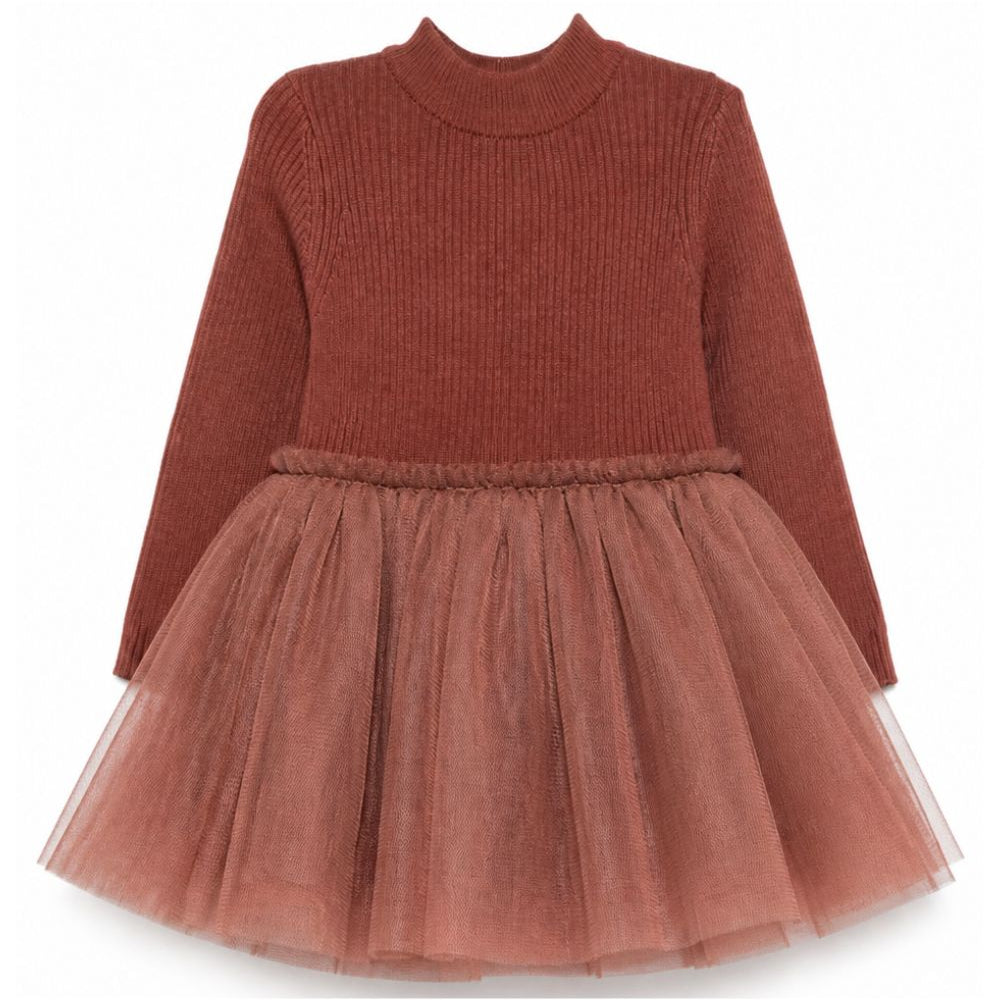 Abito per neonata Donsje Kids marrone con gonna in tulle 4043900NB 00094 DONSJE KIDS