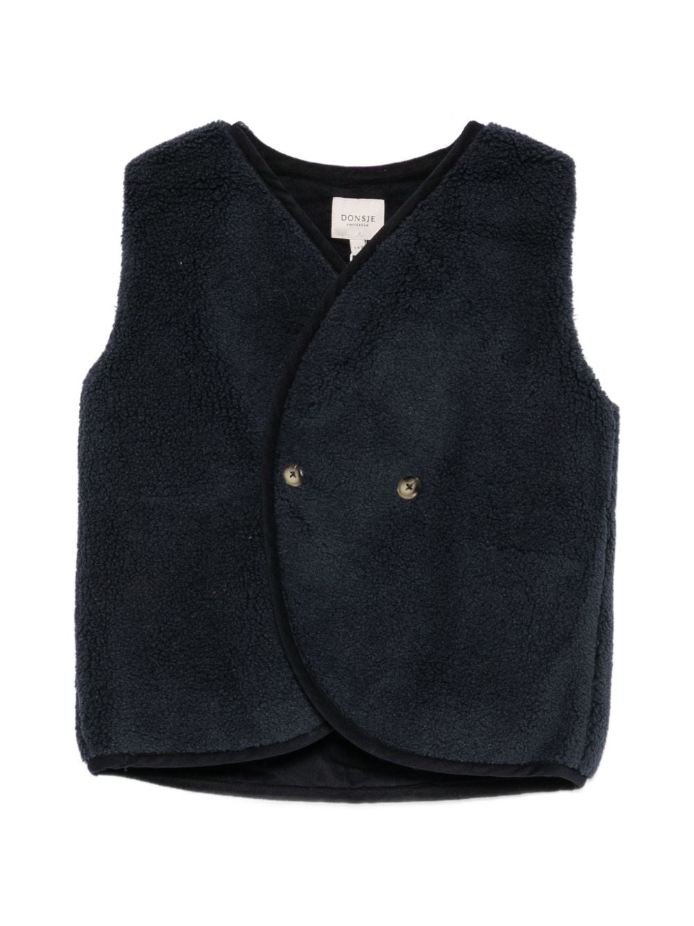 Gilet per bambino Donsje Kids blu con trama effetto pile 4044300 00027 DONSJE KIDS