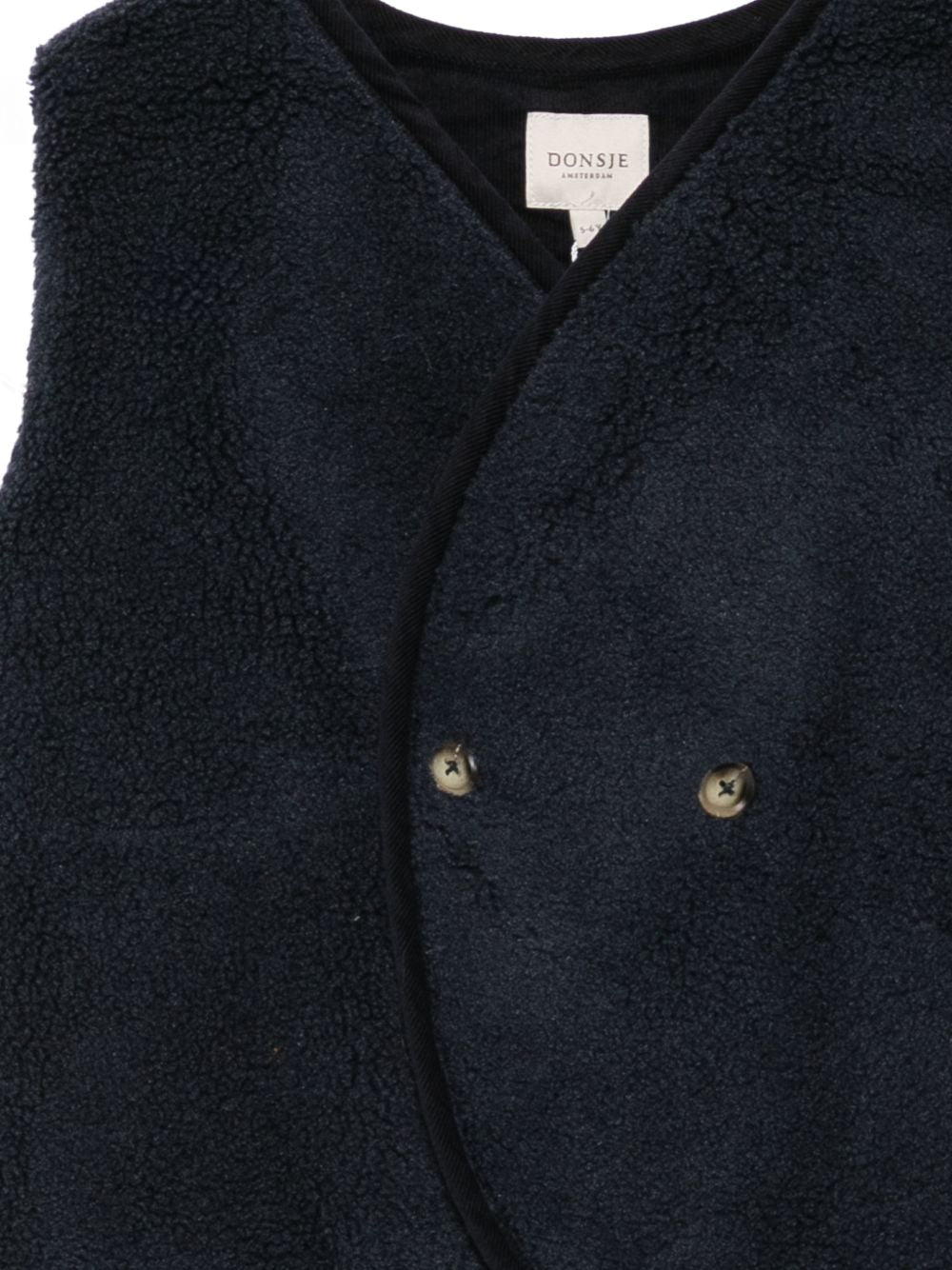 Gilet per bambino Donsje Kids blu con trama effetto pile 4044300 00027 DONSJE KIDS