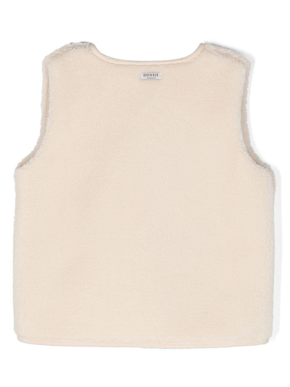 Gilet per bambino Donsje Kids beige con design in finto shearling 4044300 FR002 DONSJE KIDS
