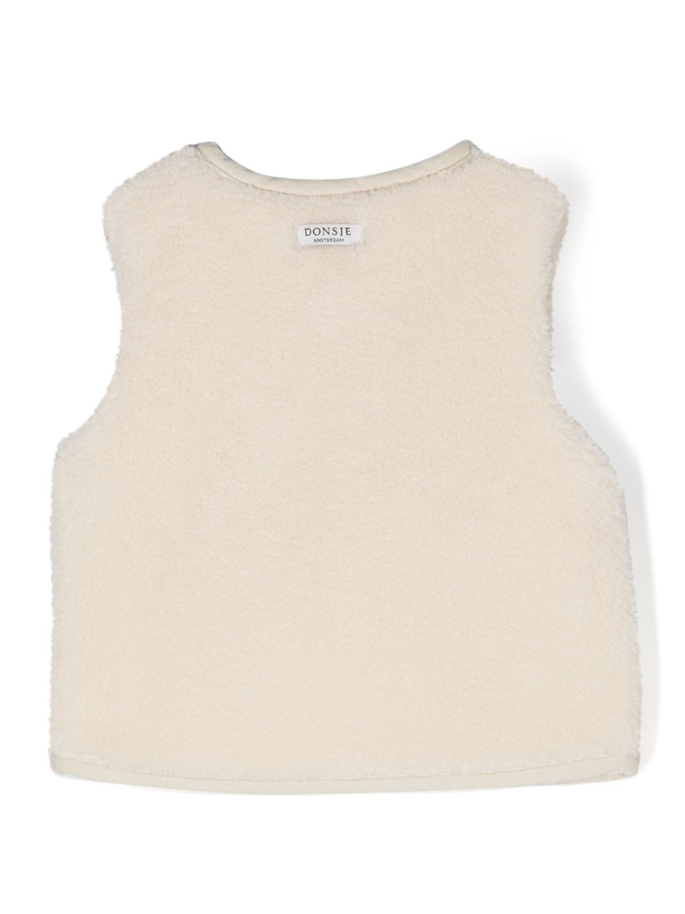 Gilet per neonato Donsje Kids beige con design in pelliccia cruelty-free 4044300NB FR002 DONSJE KIDS