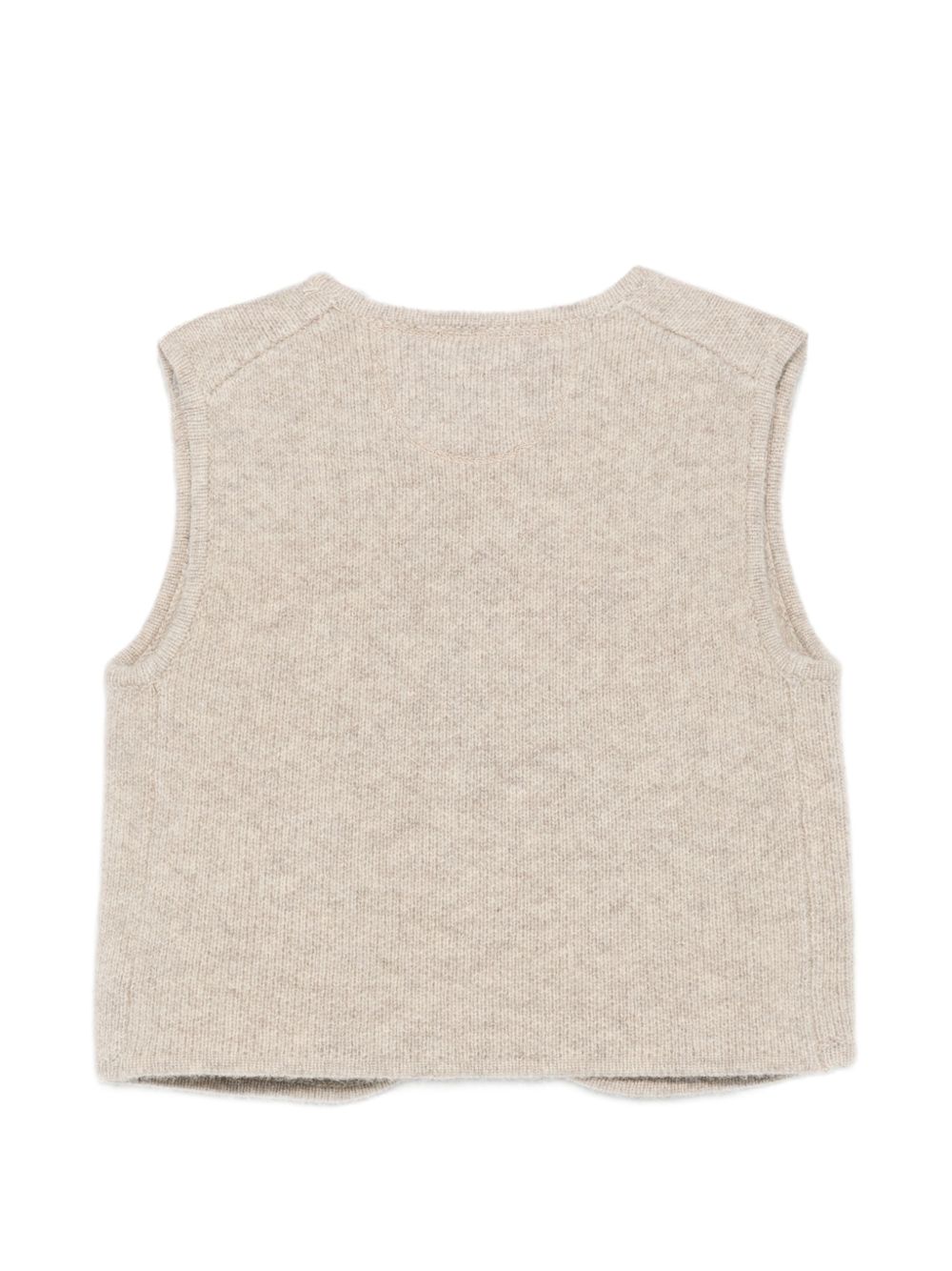 Gilet in maglia per neonati Donsje beige con scollo a V 4101400NB 00182 DONSJE KIDS