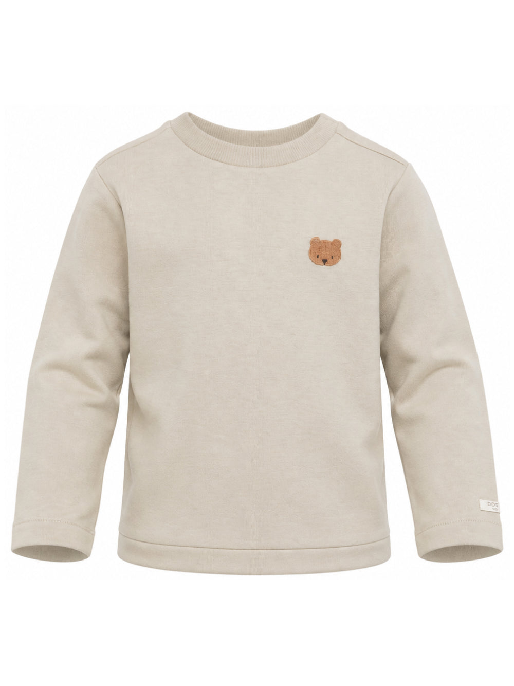 T-shirt per bambini Donsje beige con ricamo orsetto 4101901 00016 DONSJE KIDS