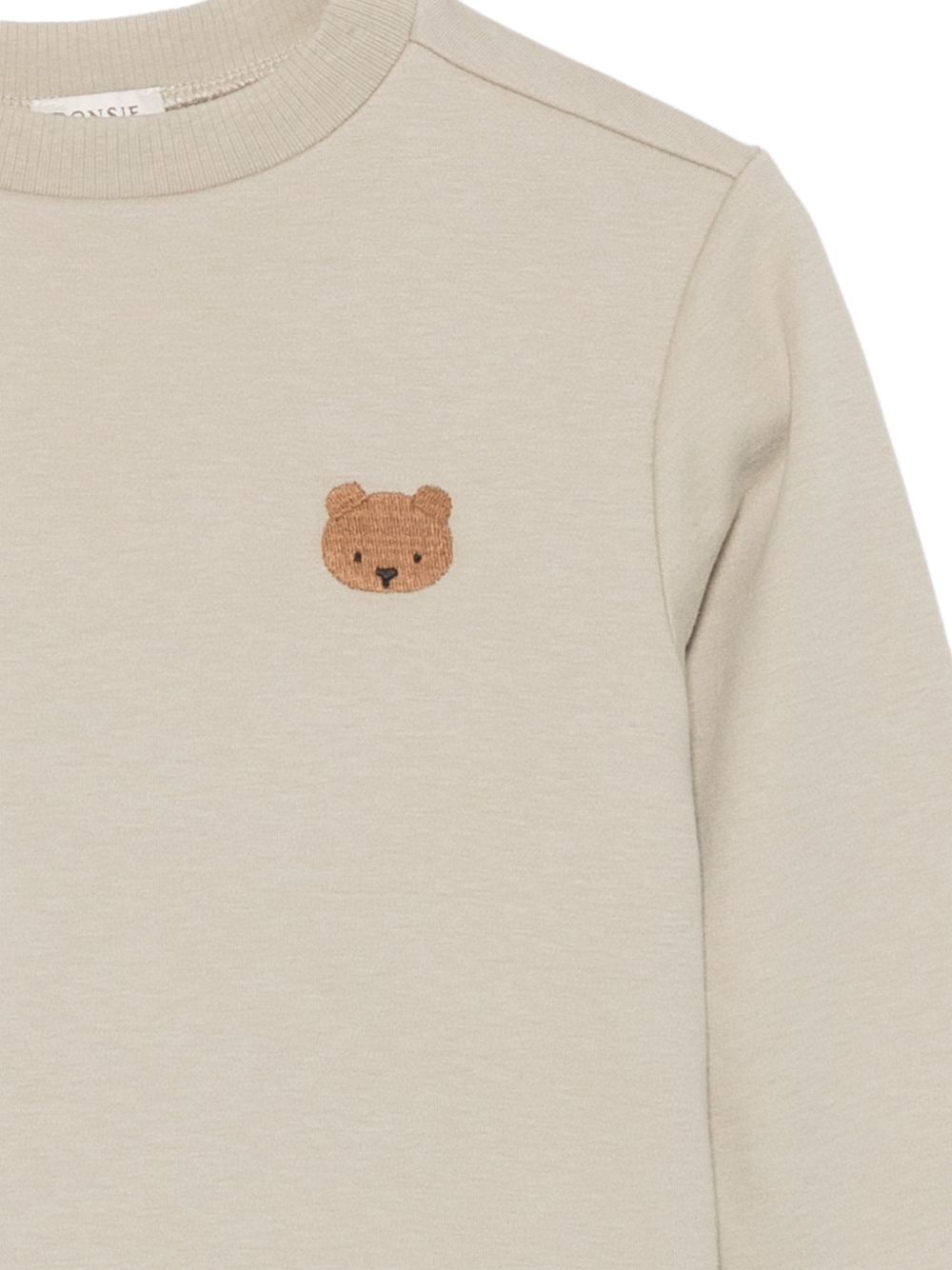 T-shirt per bambini Donsje beige con ricamo orsetto 4101901 00016 DONSJE KIDS