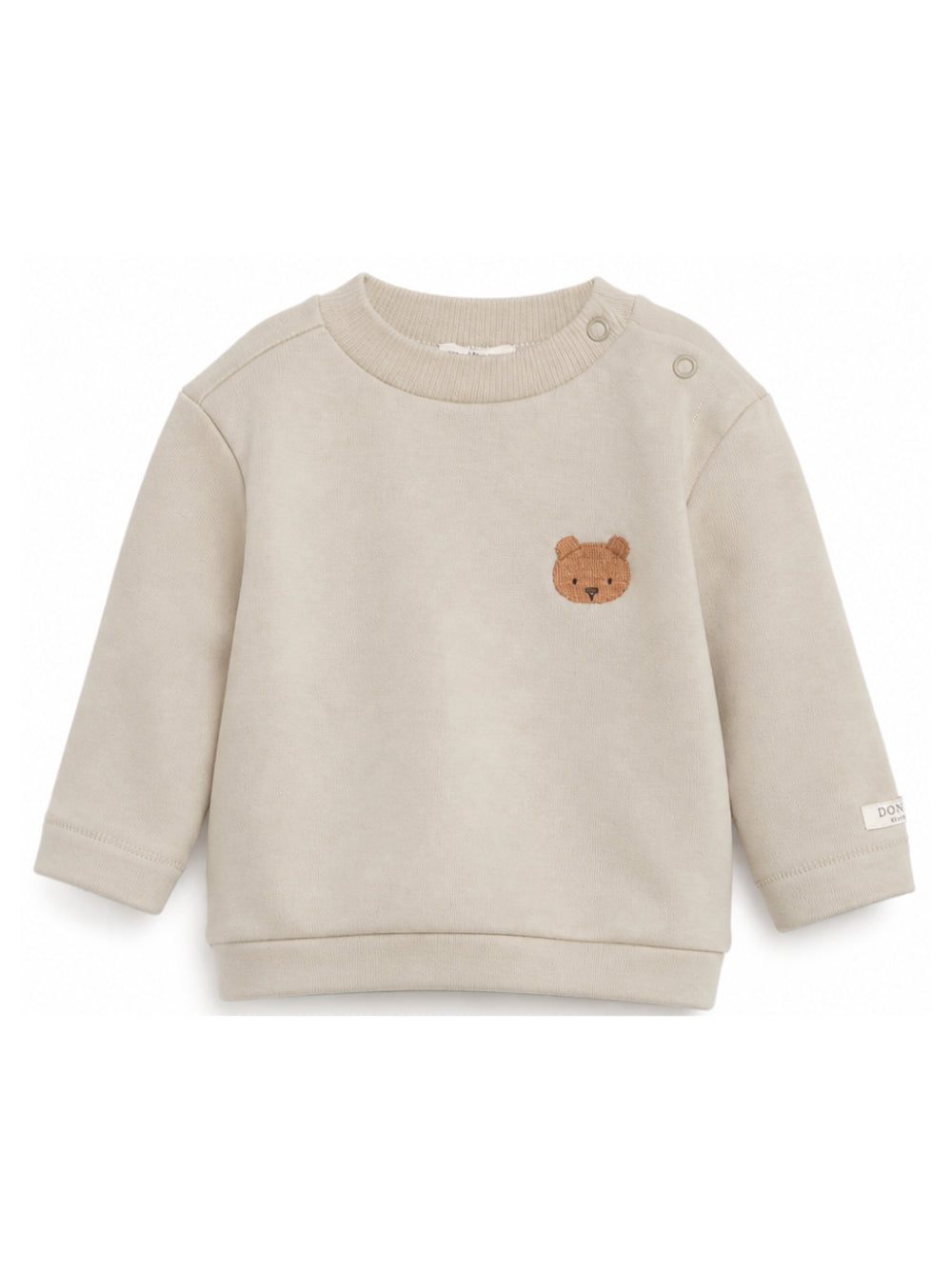 T-shirt per neonati Donsje beige con ricamo orsetto 4101901NB 00016 DONSJE KIDS